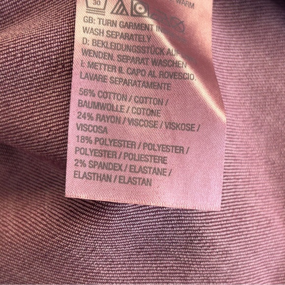 Belle by Kim Gravel L Deep Burgundy Jean Jacket Pockets Denim Outdoor Casual - Picture 8 of 12